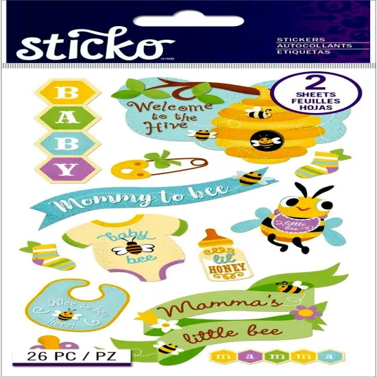 Sticko Baby Beehive Stickers-2 Sheet Set {1}