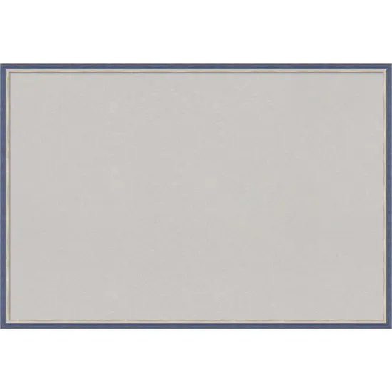 Theo Narrow Wood Framed Corkboard, Grey Cork Theo Blue {1}