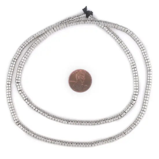 The Bead Chest Silver Disk Beads (4mm) {2}