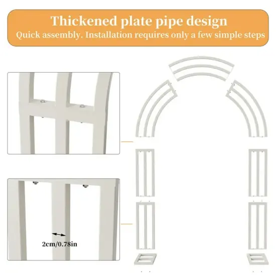 Floral Background Arch Outdoor Anti-rust Metal {4}