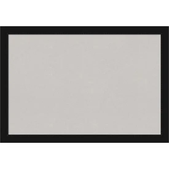 Avon Black Narrow Framed Corkboard, Grey Cork {1}