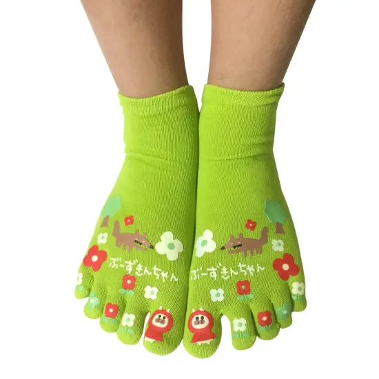 Wrapables Big Bad Wolf Cartoon Socks Five Toe Socks (Set of 3) {2}