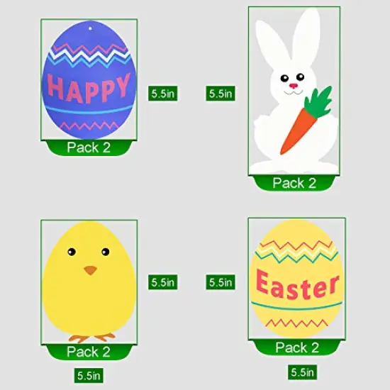 Easter Hanging Swirl Decorations - Pack of 36 | Easter Decorations - Easter Egg Bunny Hanging Swirl Foil Decorations for Home Office School - Easter Party Ornaments Favors Supplies {5}