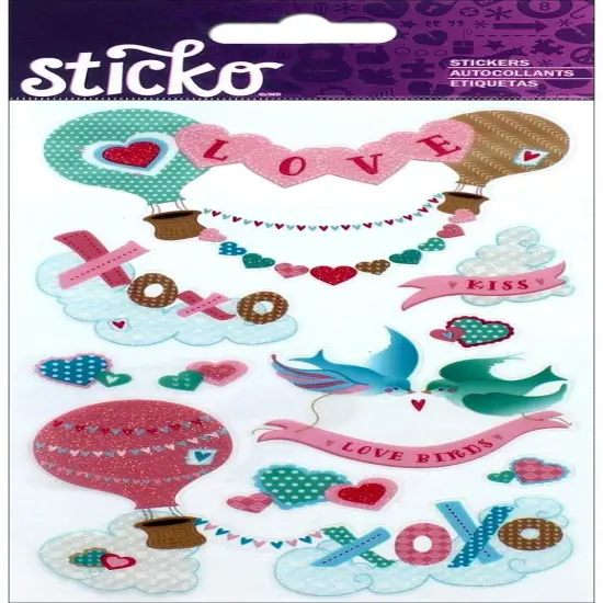 Sticko Love Clear Glitter Stickers {1}