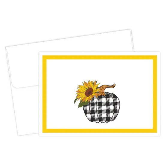 Great Papers! Thank You Note Cards with White Envelope, Sunny Plaid Pumpkin, 4.75" x 3.375"(folded), 50 count {2}