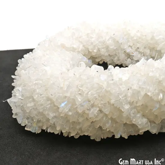 Rainbow Moonstone Chip Beads, 34 Inch, Natural Chip Strands, Drilled Strung Nugget Beads, 3-7mm, Polished, GemMartUSA (CHRM-70001) {6}