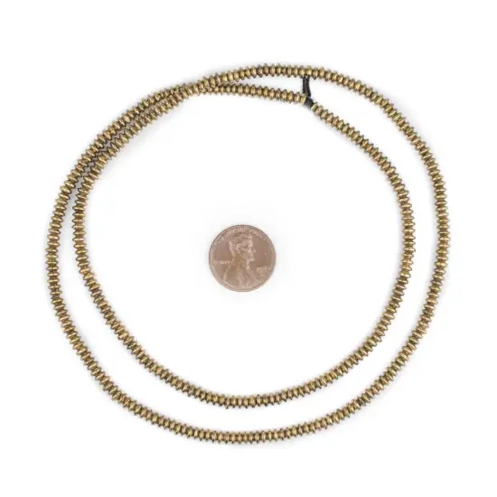 The Bead Chest Brass Saucer Beads 4mm, Full Strand of Quality Metal Spacers for DIY Jewelry Design {2}