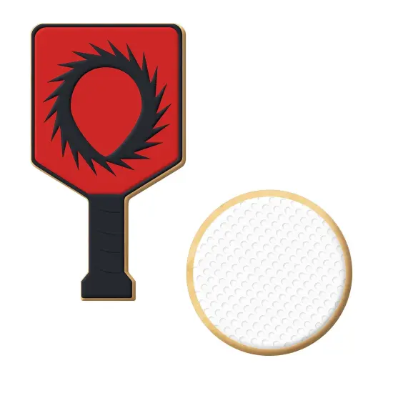 CookieCutter.Com Brand Pickle Ball Cookie Cutter 2 Piece Set, Pickle Ball 4 in, Ball 2.5 in, Tin Plate Steel, USA Made {3}