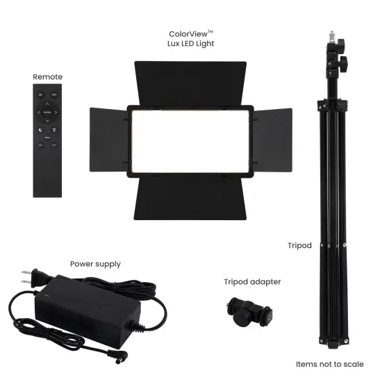 Acurit Colorview Lux Artist Studio Light - Adjustable Photography Lighting Kit 3 Color Temps, 4 Metal Barn Doors, 4160 Lumens LED - Remote Control, AC Power Supply, 6'6" Light Stand Included {3}