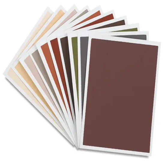 Art Spectrum Colourfix Original Coated Pastel Paper - 9" x 12", Warm Tones, 10 Sheets {1}