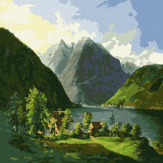 Painting by Numbers kit Lake landscape KHO2884 {2}