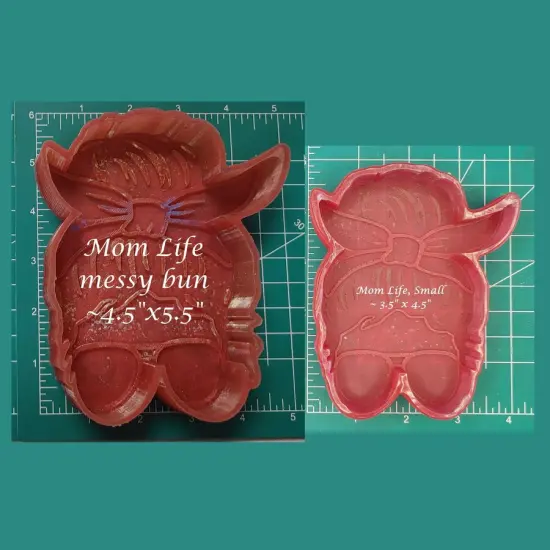 Mom Life Messy Bun Silicone Freshie Mold - small {3}