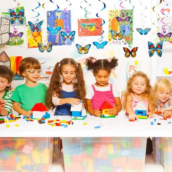 40 Pieces Butterfly Spring Hanging Swirl Summer Spring Party Hanging for Home Classroom Baby Shower Birthday Wedding Garden Themed Tea Party Decoration Supplies {4}