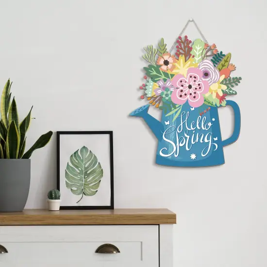 Front Door Hello Spring Home Sign Spring Door Wreaths Sign for Home Spring Hanging Home Sign (Hello Spring Style) {4}