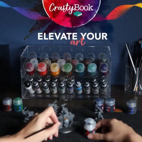 CraftyBook Acrylic Paint Organizers and Storage Drawers - 50 Bottle Paint Holder {2}