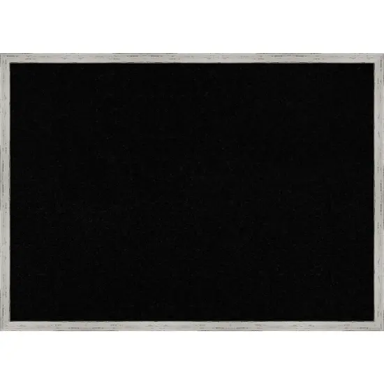 Shiplap White Narrow Wood Framed Corkboard, Black Cork {1}