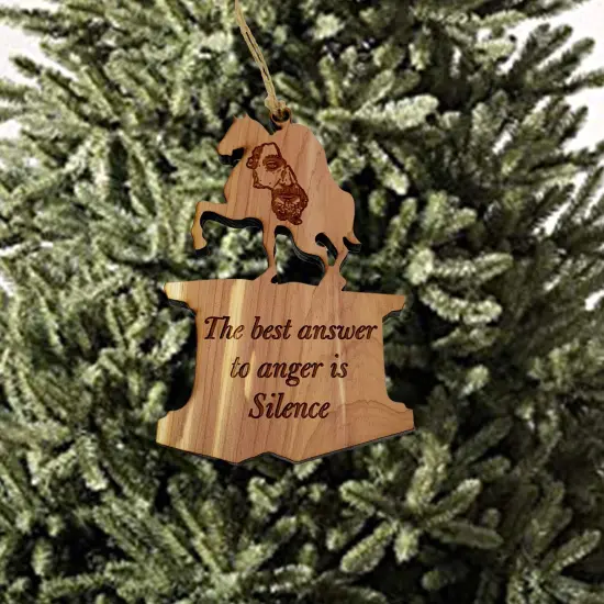 The Best answer to Anger Marcus Aurelius Cedar Ornament {1}