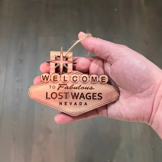 Lost Wages Nevada - Cedar Ornament {4}