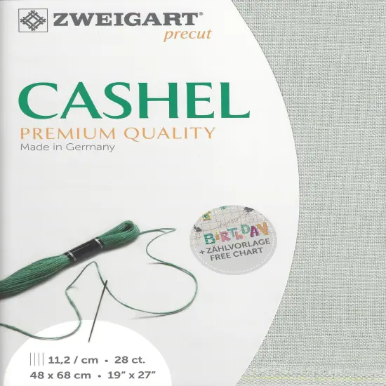 Zweigart Precut Cashel 28 count Confederate Gray {1}