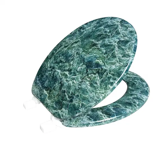 J&V Textiles Round Toilet Seat With Easy Clean & Change Hinge Jade {1}