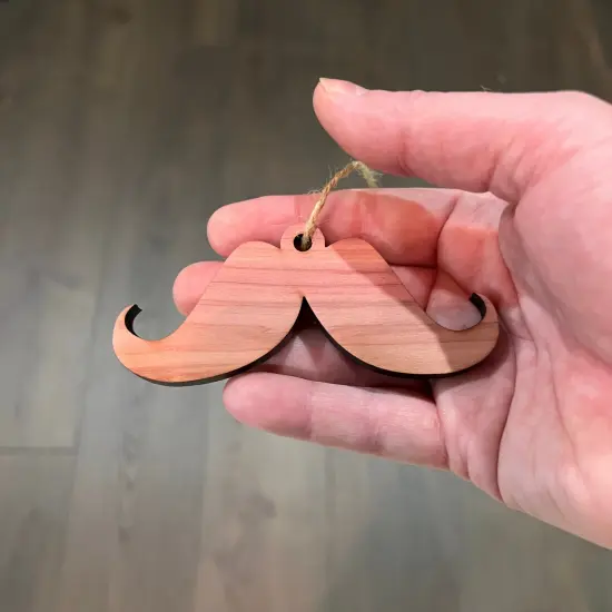 Mustache - Cedar Ornament {5}