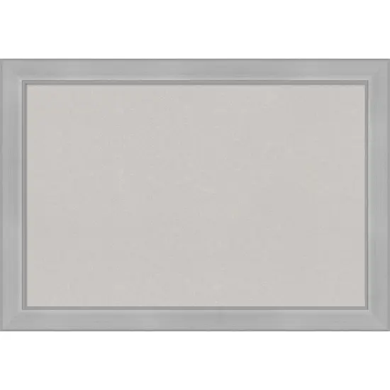 Vista Brushed Nickel Narrow Framed Corkboard, Grey Cork {1}