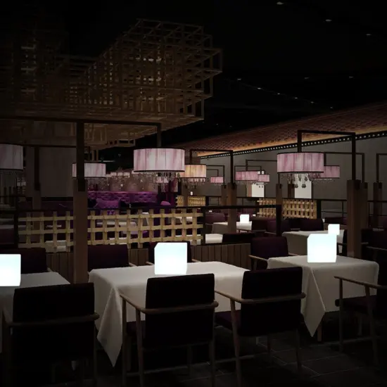 Kitcheniva 10" Rechargeable ED Light Cube Stools with Remote {1}