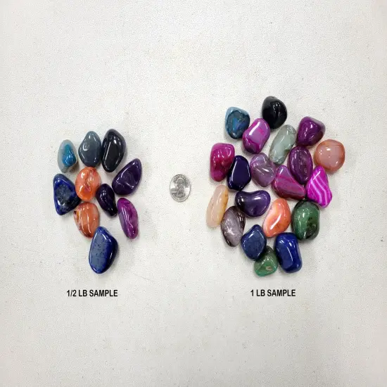Large Tumbled Dyed Agate Crystals Colorful Stones for D&eacute;cor {4}
