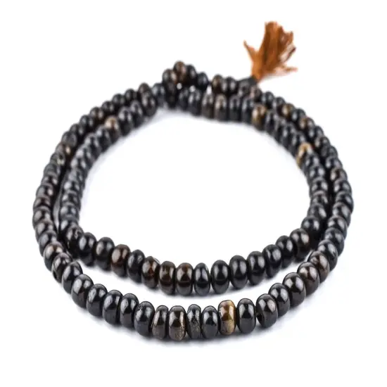 The Bead Chest Brown Mala Bone Beads (10mm) {3}