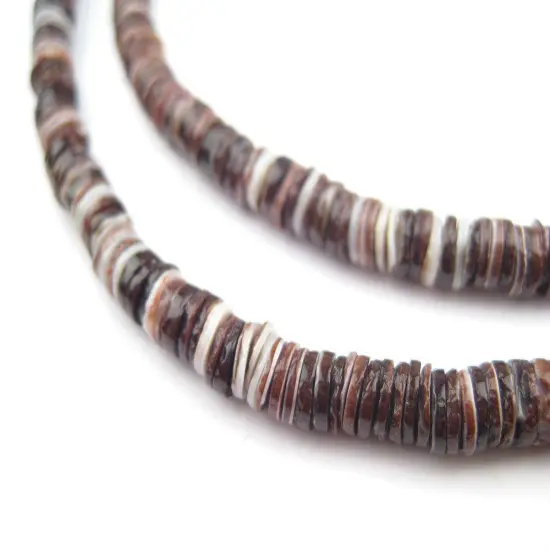 The Bead Chest Oyster Natural Shell Heishi Beads (5mm) {1}