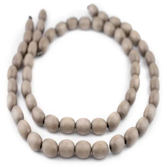 The Bead Chest Brown Oval Natural Wood Beads (15x10mm): Organic Eco-Friendly Wooden Bead Strand for DIY Jewelry, Crafts, Necklace and Bracelet Making {3}