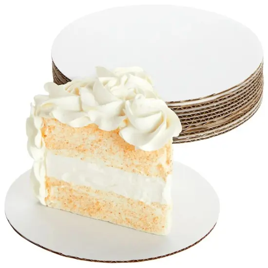 12 Pk Round 6 Inch Disposable White Cardboard Circles for Desserts {3}