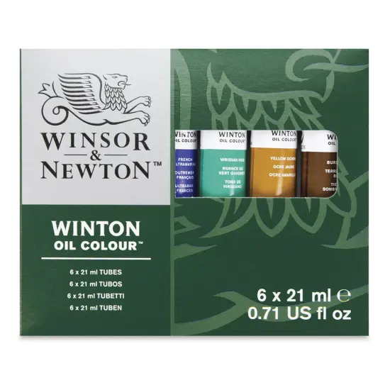 Winsor & Newton Winton Oil Colors - Introductory Set, Set of 6 colors, 21 ml tubes {1}