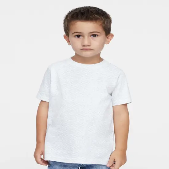 Rabbit Skins&reg; Toddler Fine Crewneck Short Sleeve Jersey Tee - 3321 White reptile {1}