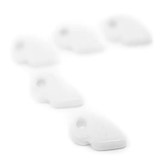 The Bead Chest White Talhakimt Pendants Set of 5 Czechoslovakia Glass Large Hole {3}