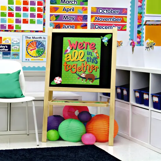 Carson Dellosa One World 5-Piece Posters, Motivational 8.5" x 11" Tropical Wall Art With Positive Affirmations for Bulletin Board, Door, Boho Decor, Classroom Must Haves {4}