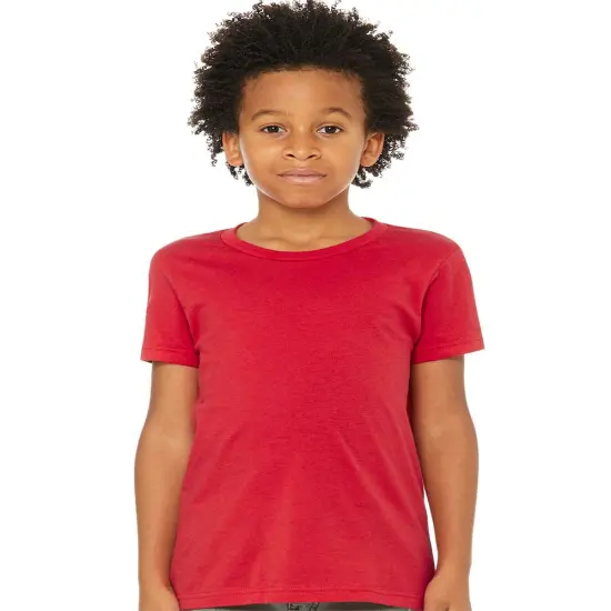 BELLA + CANVAS&reg; Youth Jersey Crewneck Short Sleeve Tee Red {1}