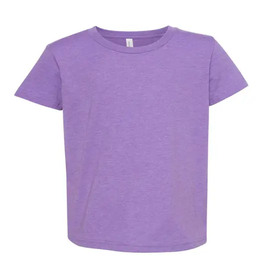 BELLA + CANVAS&reg; Youth CVC Jersey Crew Neck Short Sleeve Tee - 3001YCVC Heather team purple {1}