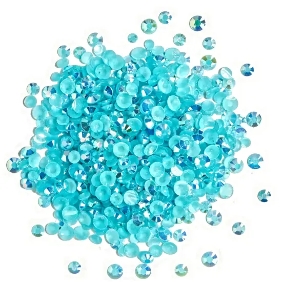 Buttons Galore Jewelz Rhinestones Craft Embellishments Assorted Colors Approx. 1600 Pieces Sapphire ab {3}
