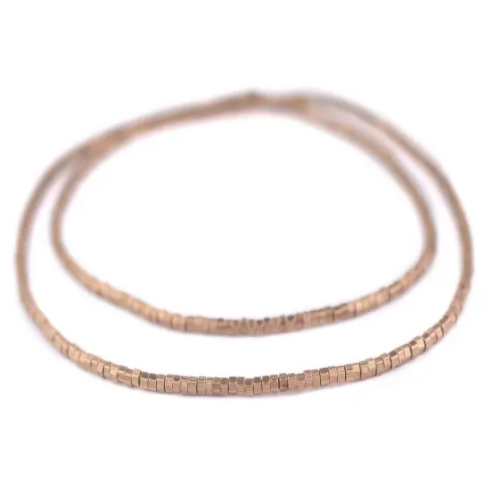 TheBeadChest Antique Brass Prism Heishi Beads (3mm) {3}