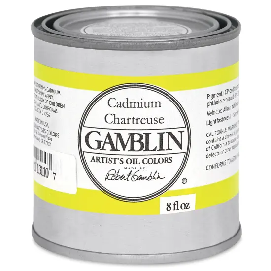 Gamblin Artist's Oil Color - Cadmium Chartreuse, 8 oz can {2}