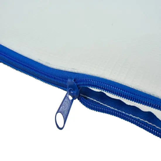 Sax Mesh Zippered Bags, Clear with Colored Trim, Pack of 10 {3}