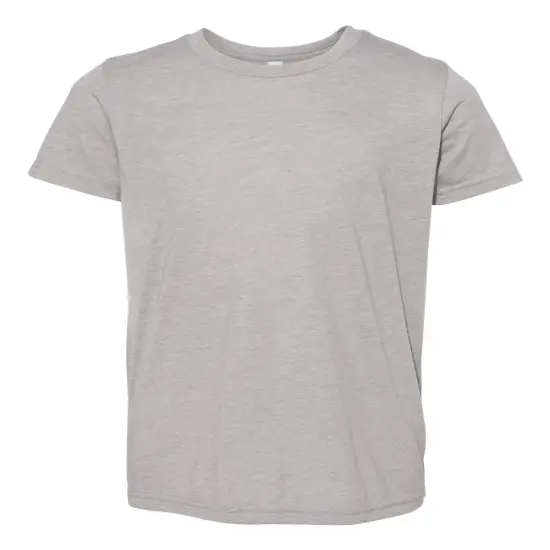 BELLA + CANVAS&reg; Triblend Crew Neck Short Sleeve Tee Shirt For Youth - 3413Y Athletic grey trible {2}