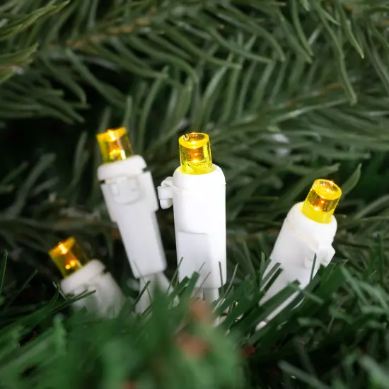 Northlight LED Wide Angle Christmas Lights - Yellow - 33' White Wire - 100 ct {3}