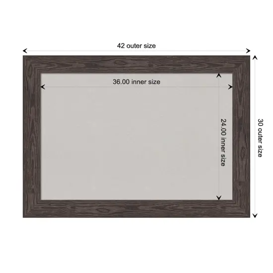 Bridge Wood Framed Corkboard, Grey Cork Bridge Black {3}