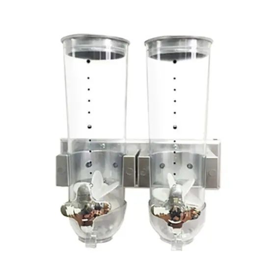 Kitcheniva Wall Mounted Cereal Rice Grain Dry Food Dispenser Container Storage Silver {1}