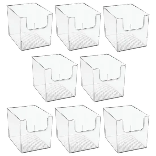 mDesign Plastic Bathroom Storage Organizer Bin with Open Front {4}
