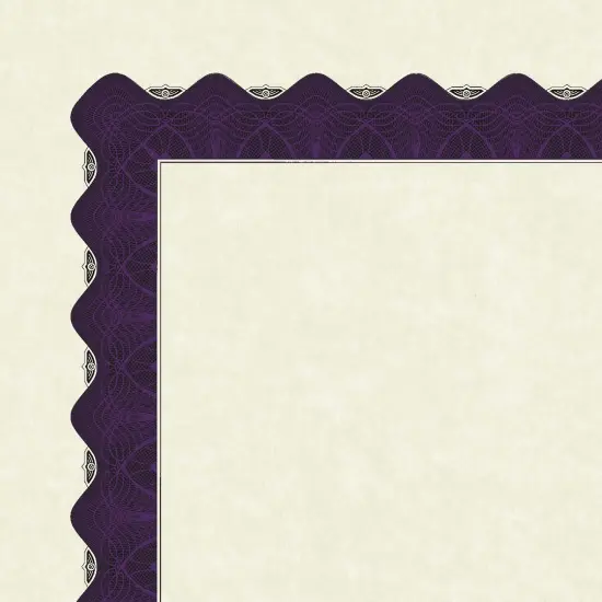 Great Papers! Parchment Certificates with Metallic Border, Purple Border, 8.5" x 11", Printer Compatible, 100 Count {2}