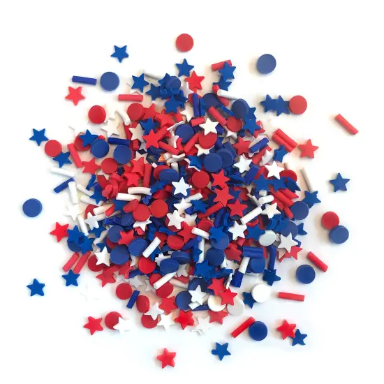 Buttons Galore and More Sprinkletz - Tiny Polymer Clay Embellishments - July 4th Bundle 36 grams {4}