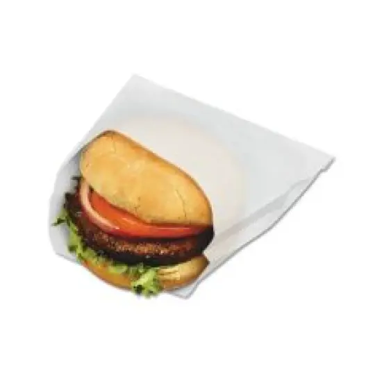 White Grease Resistant Sandwich Bags - 6x7.5x6.5 | Resistant Food Packaging | RAHEEV&reg; {2}